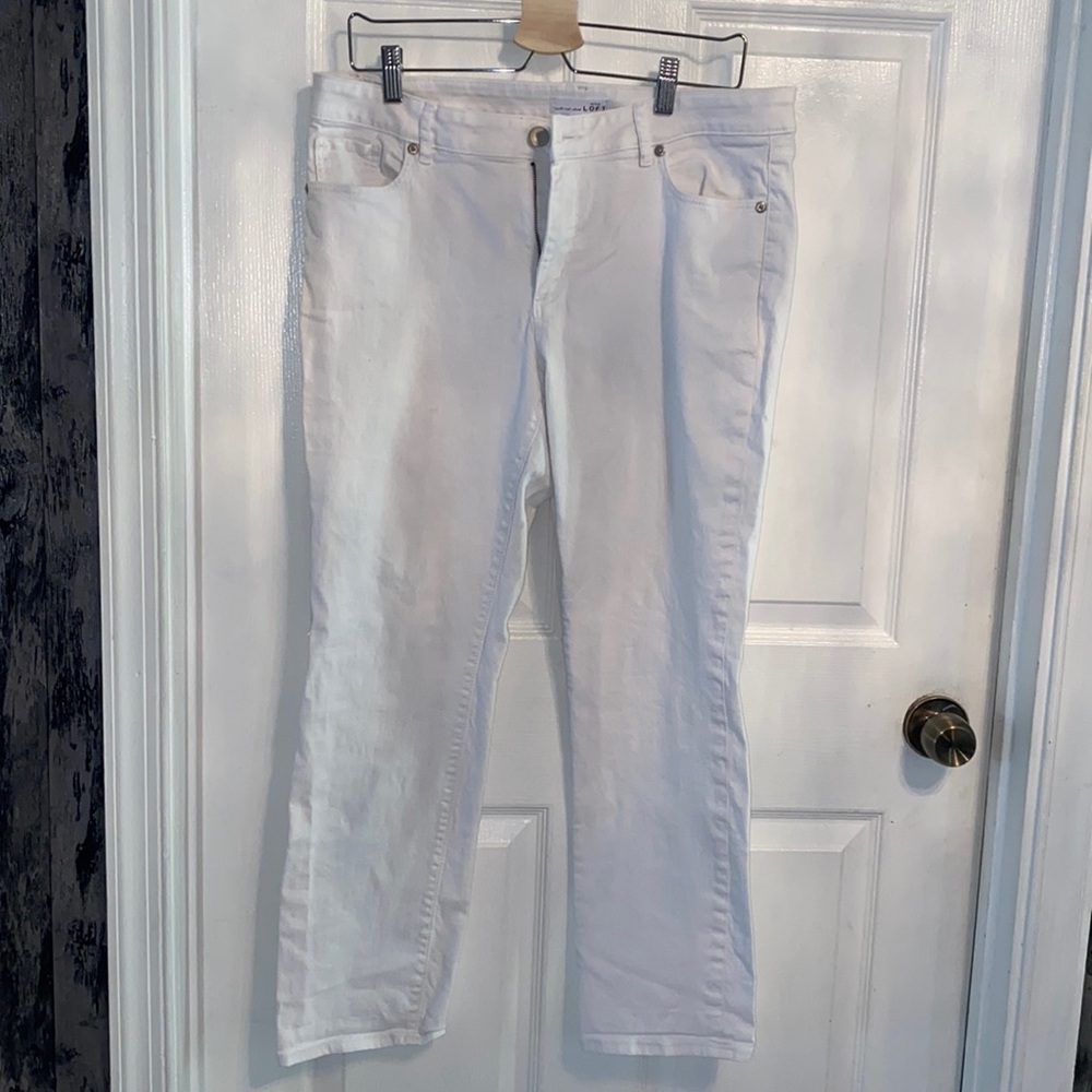 LOFT White Curvy Jeans